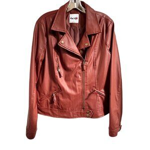 Miss Selfie | Rust Colored | Vegan Leather | Biker Jacket